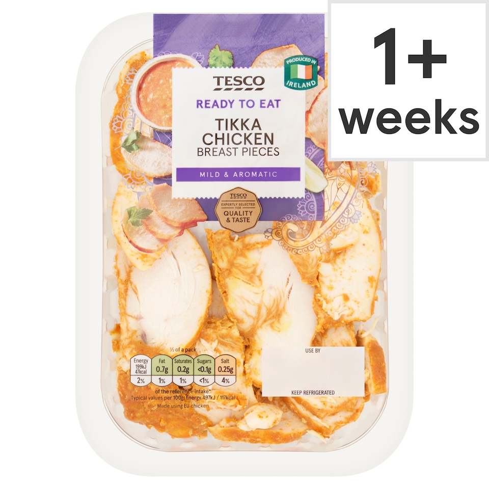 Tesco Tikka Chicken Breast Pieces 120G