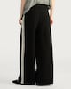 image 3 of The F&F Edit Side Stripe Wide Leg Trousers in Black