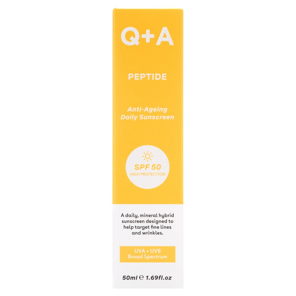 Q+A Peptide Anti-Ageing Daily Sunscreen SPF50 50ml