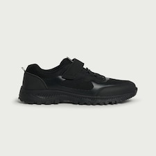 F&F School Strap Fastening Trainers in Black