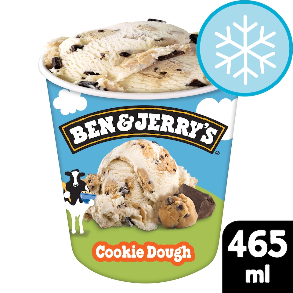 image 1 of Ben & Jerry's Cookie Dough Vanilla Ice Cream Tub 465ml