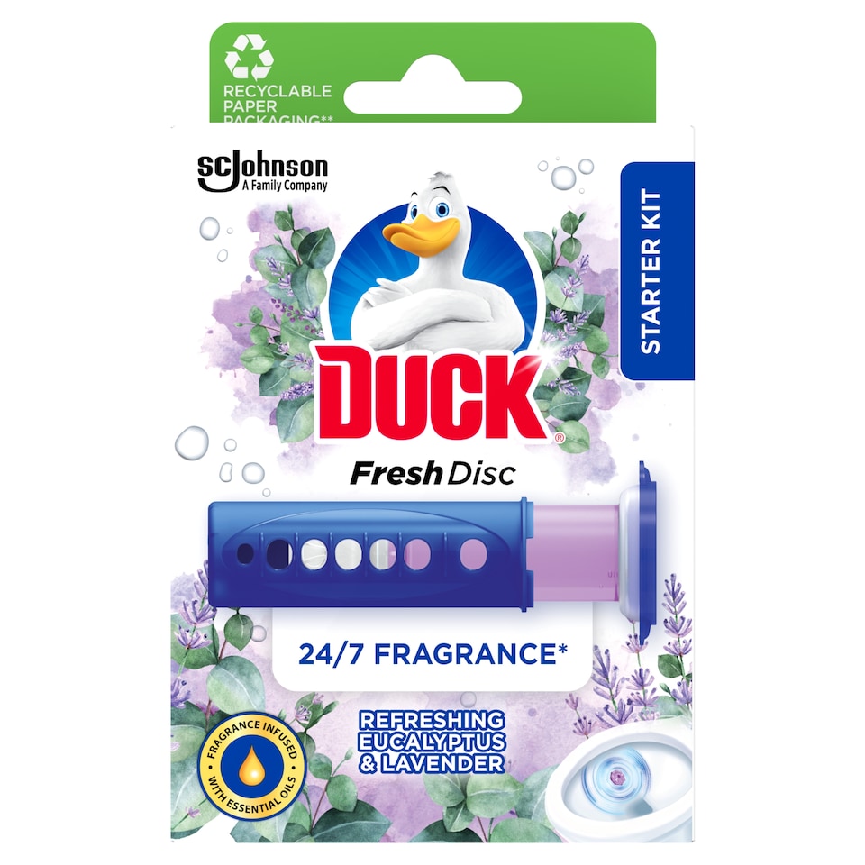 image 1 of Duck Fresh Discs Lavender&Eucalyptus Holder Box 36ml