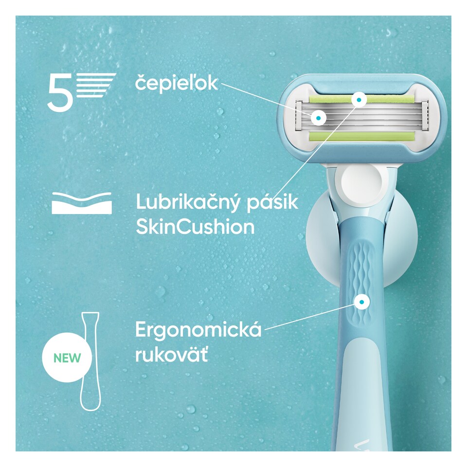 obrázok 1 z Gillette Venus Extra Smooth Dámske Holiace Hlavice, 4 ks Náhradných Hlavíc