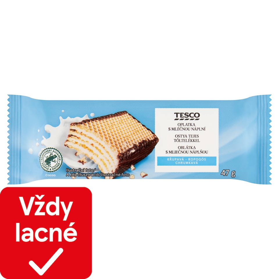 Tesco Wafer with Milk Filling 47 g
