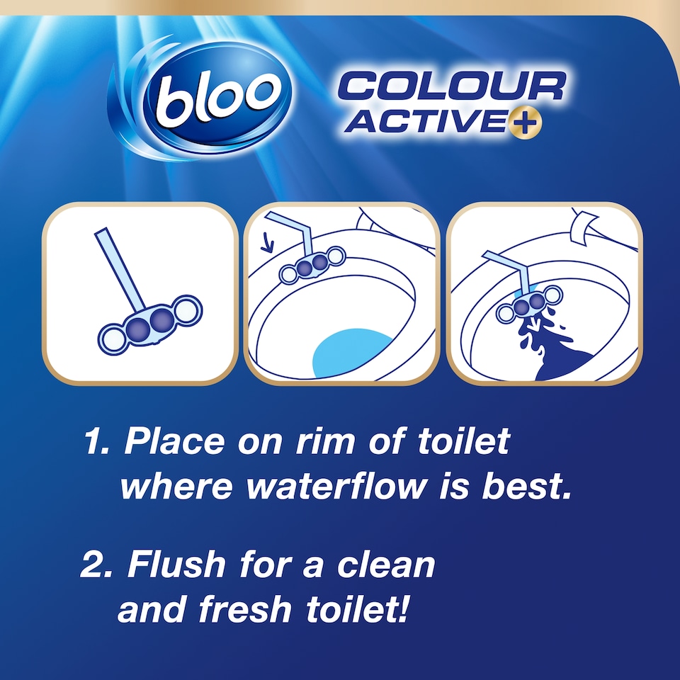 image 1 of Bloo Colour Active Bleach Rim Block 2X50g