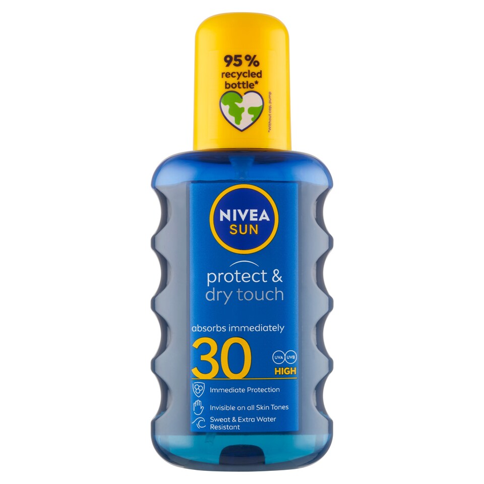 Nivea Sun Protect & Dry Touch Neviditeľný sprej na opaľovanie OF 30 200 ml