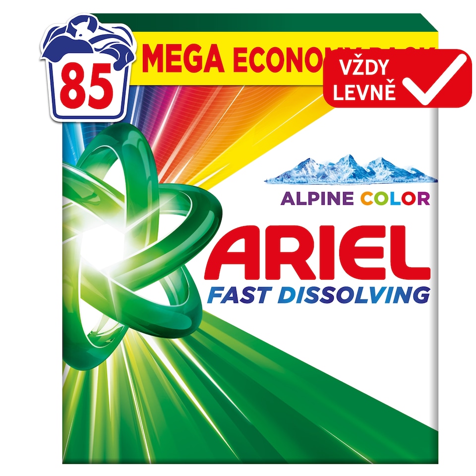 image 1 of Ariel Alpine Color Washing Powder Laundry Detergent, 4.675kg, 85 Washes