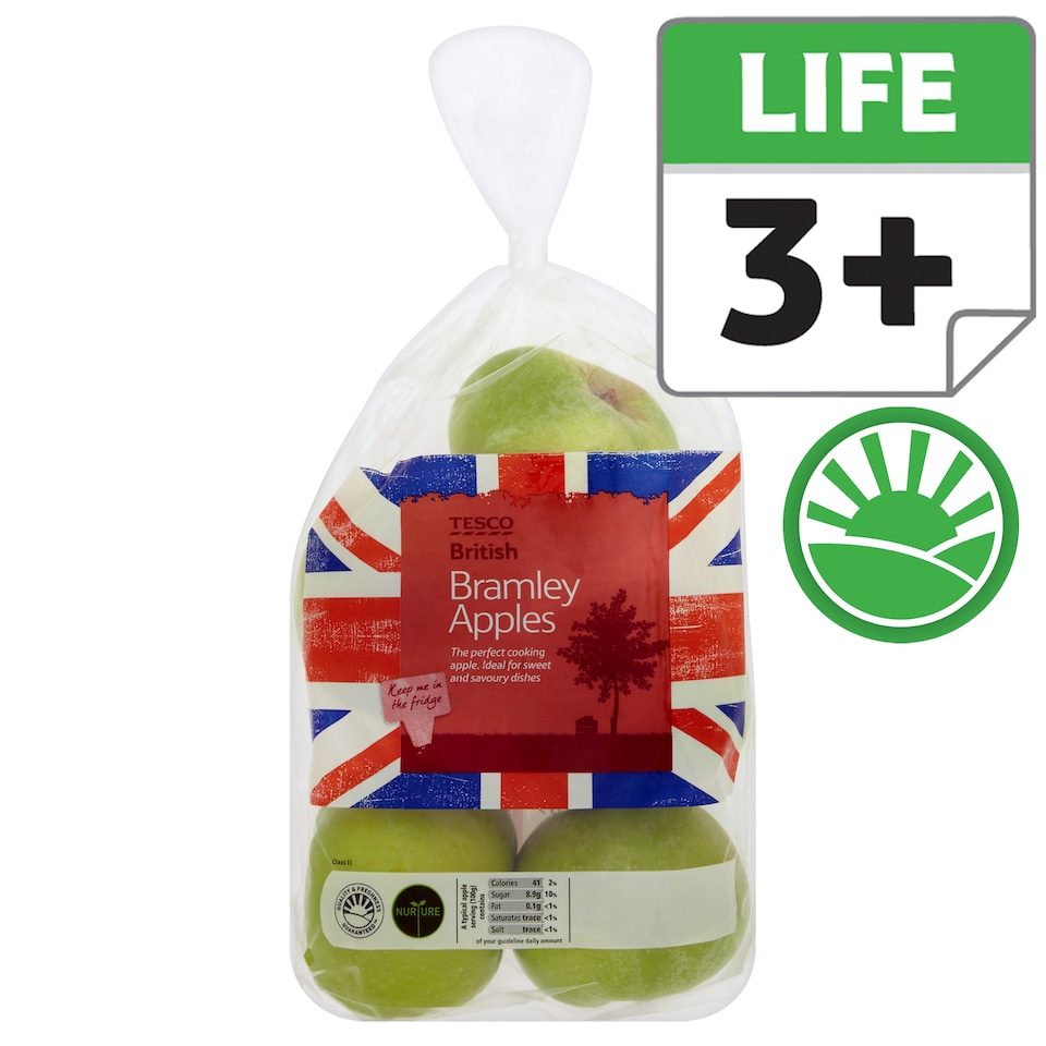 Tesco Cooking Apples Min 4 Pack Class 1
