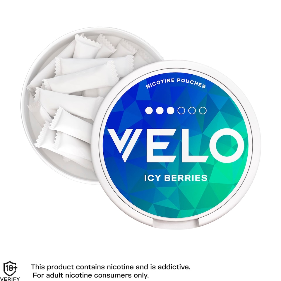 image 1 of Velo Icy Berries 10mg Nicotine Pouches 20 Pack