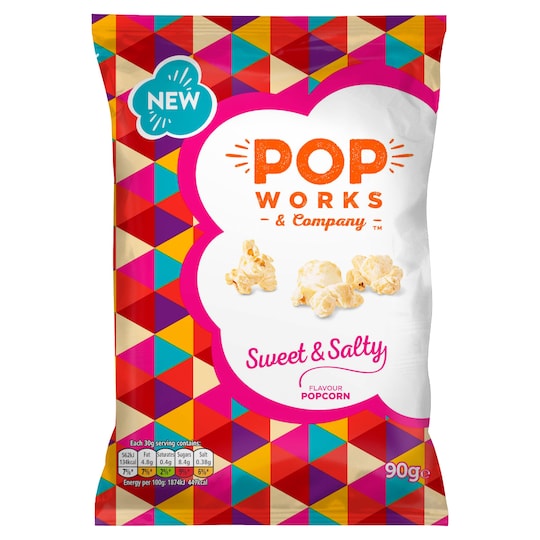 Popworks Sweet And Salty Popcorn 90G Tesco Groceries