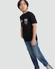 image 3 of Stranger Things Pure Cotton Hellfire Club Print T-Shirt in Black