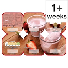 Tesco Strawberry Mousse 6X60g