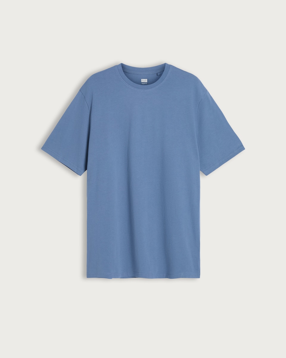 F&F Pure Cotton Short Sleeved T-Shirt in Blue