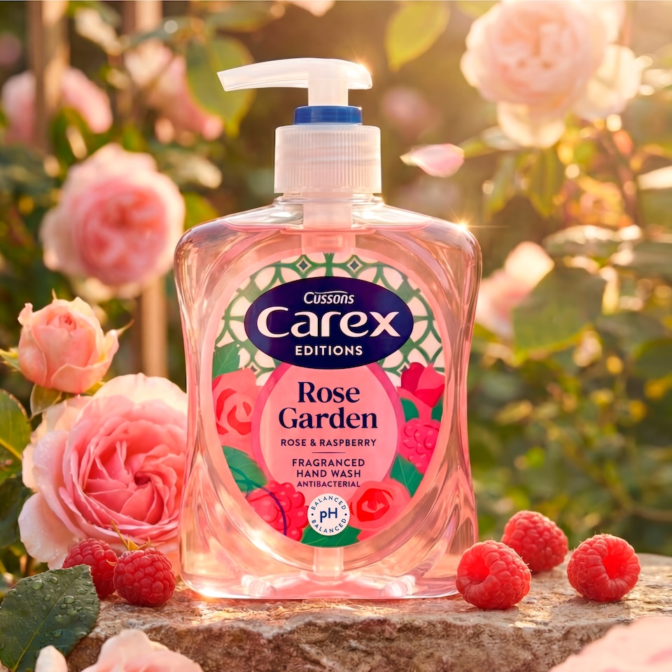 image 1 of CAREX EDITIONS ROSE GARDEN & RASPBERRY HANDWASH 250ML