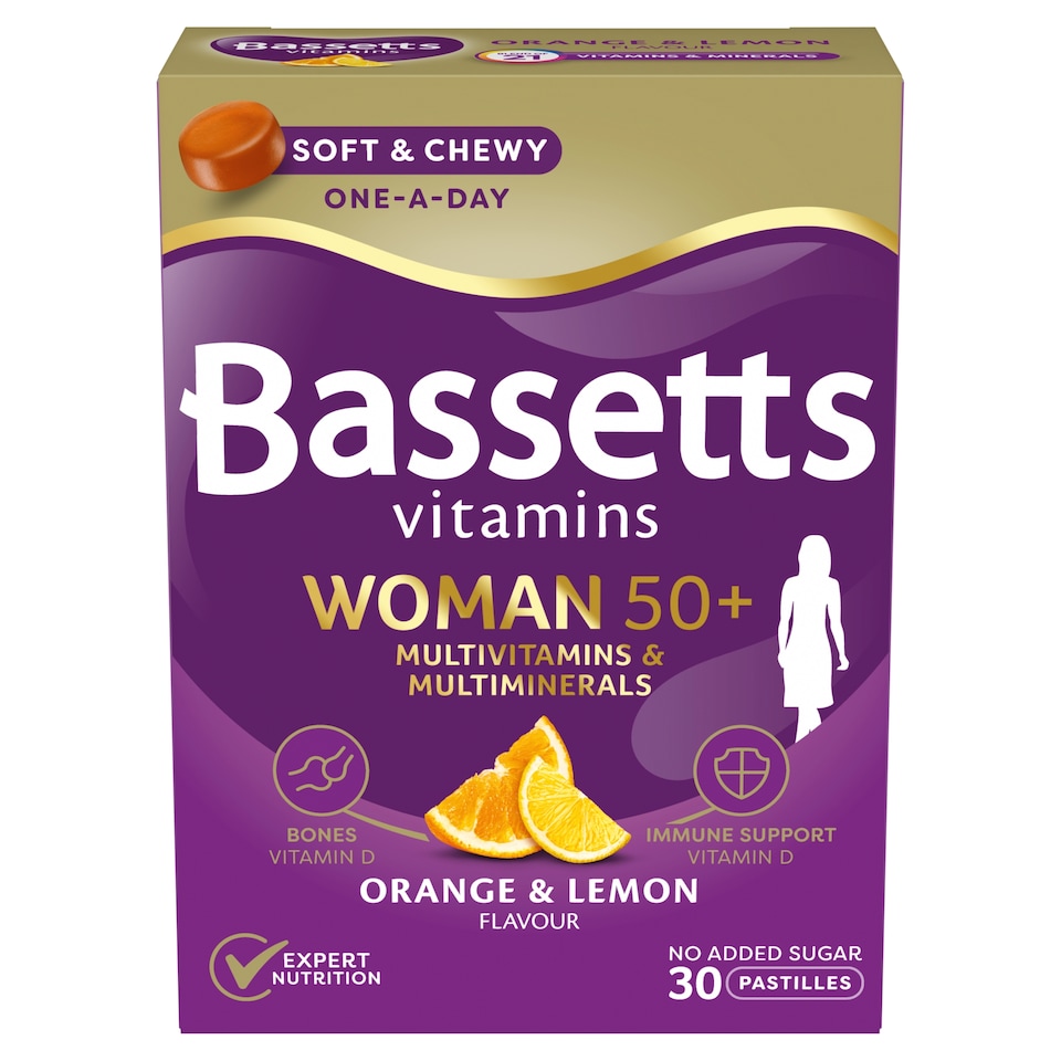 image 1 of Bassetts Vitamins Woman 50+ Orange & Lemon Multivitamin & Multimineral Pastilles 30s