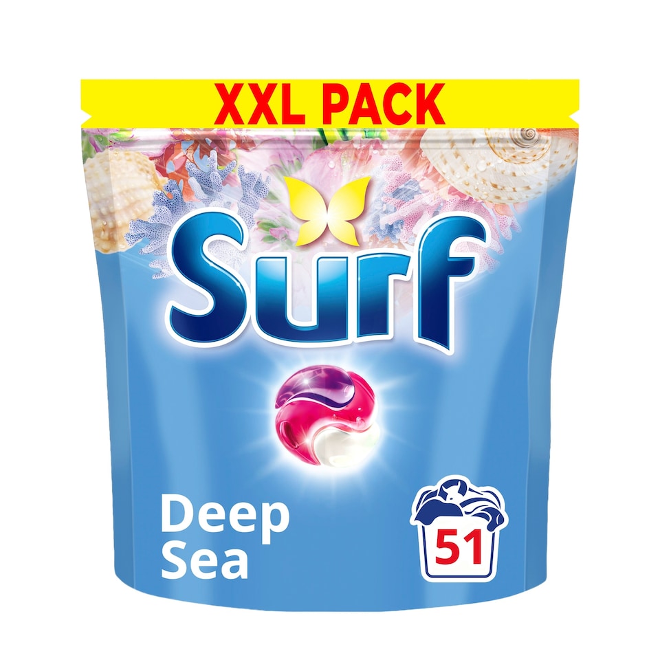 image 1 of Surf 3 in 1 Deep Sea Washing Capsules 51 Washes 882g