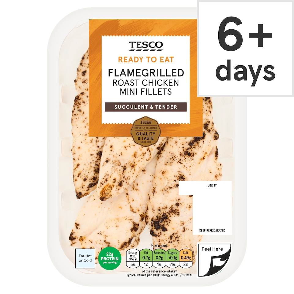Tesco Flame Grilled Chicken Breast Mini Fillets 170g