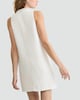 image 3 of The F&F Edit Boucle Embellished Neck Sleeveless Dress in Cream