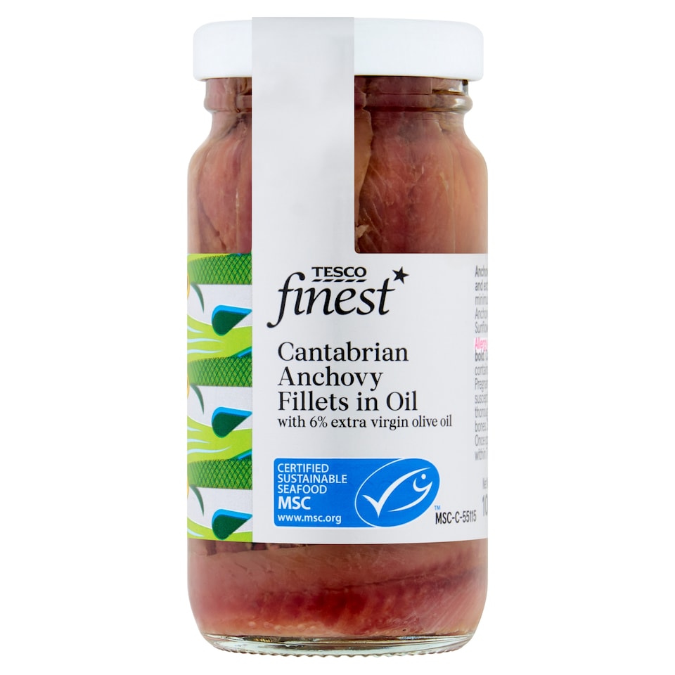 Tesco Finest Cantabrian Anchovy Fillets 100G