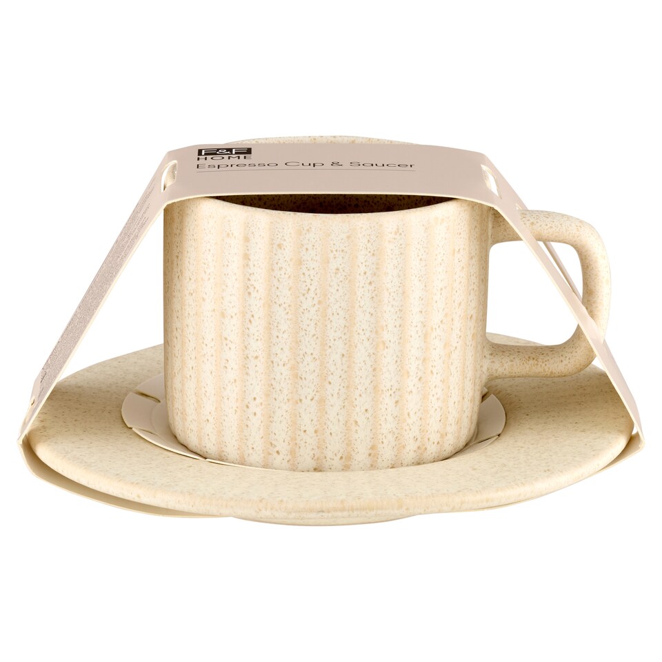 F&F Home Vienna Ribbed šálka s podšálkou