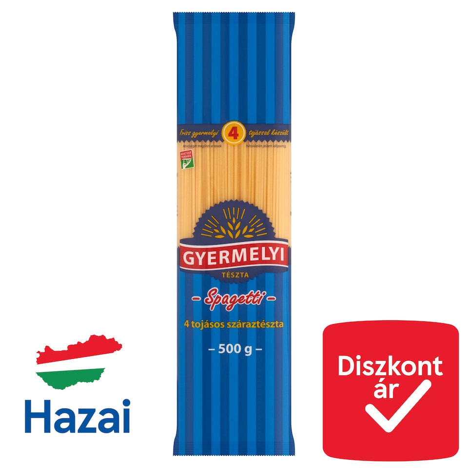 Gyermelyi Spaghetti Dry Pasta with 4 Eggs 500 g