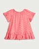 image 2 of F&F Baby Pure Cotton Embroidered Short Sleeved Dress in Pink