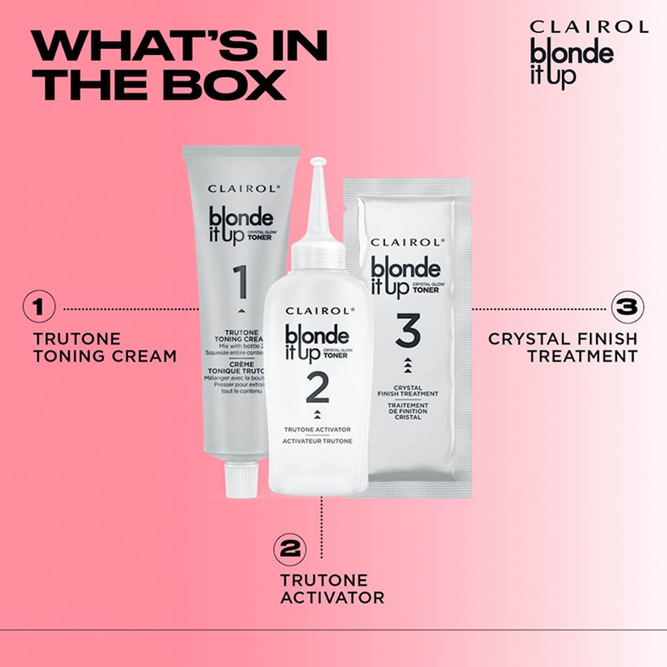 image 1 of CLAIROL BLONDE IT UP CRYSTAL GLOW TONER KIT - LUMINOUS PEARL