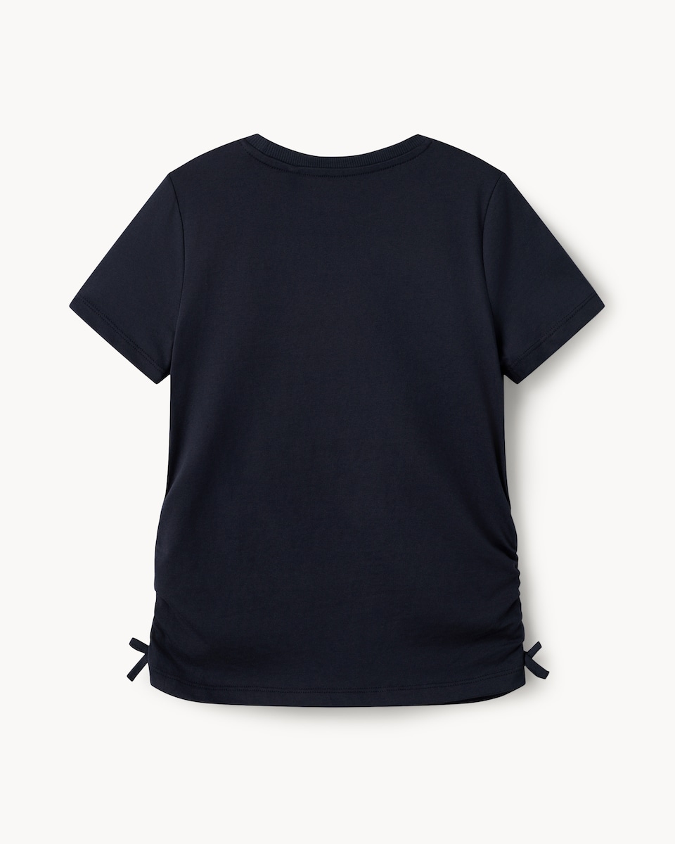 image 1 of F&F Girls Pure Cotton Angel T-Shirt in Navy