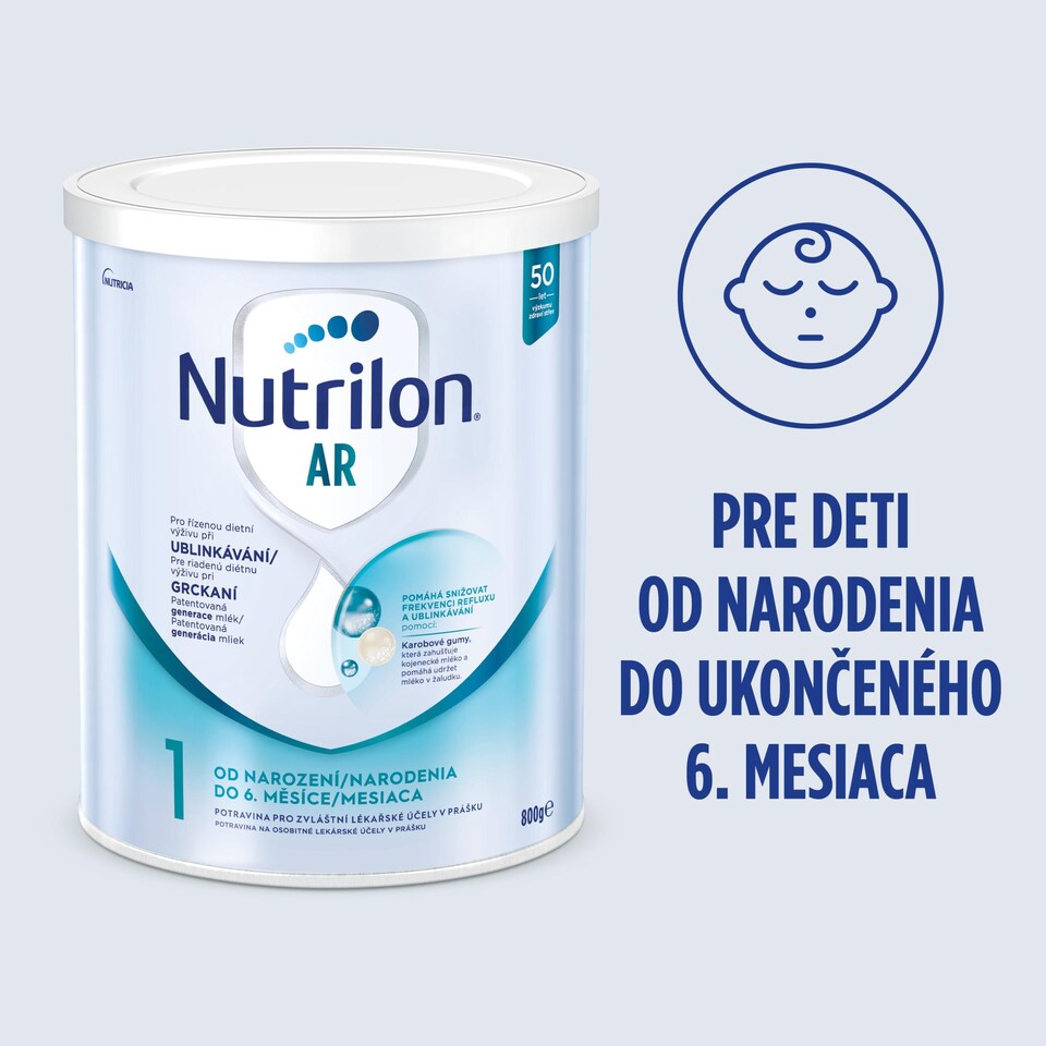 obrázok 1 z NUTRILON AR 1 špeciálne počiatočné dojčenské mlieko 800g
