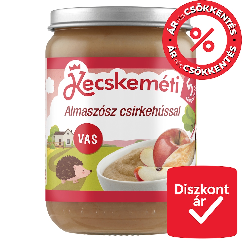 Kecskeméti almaszósz csirkehússal bébiétel 5 hónapos kortól 190 g