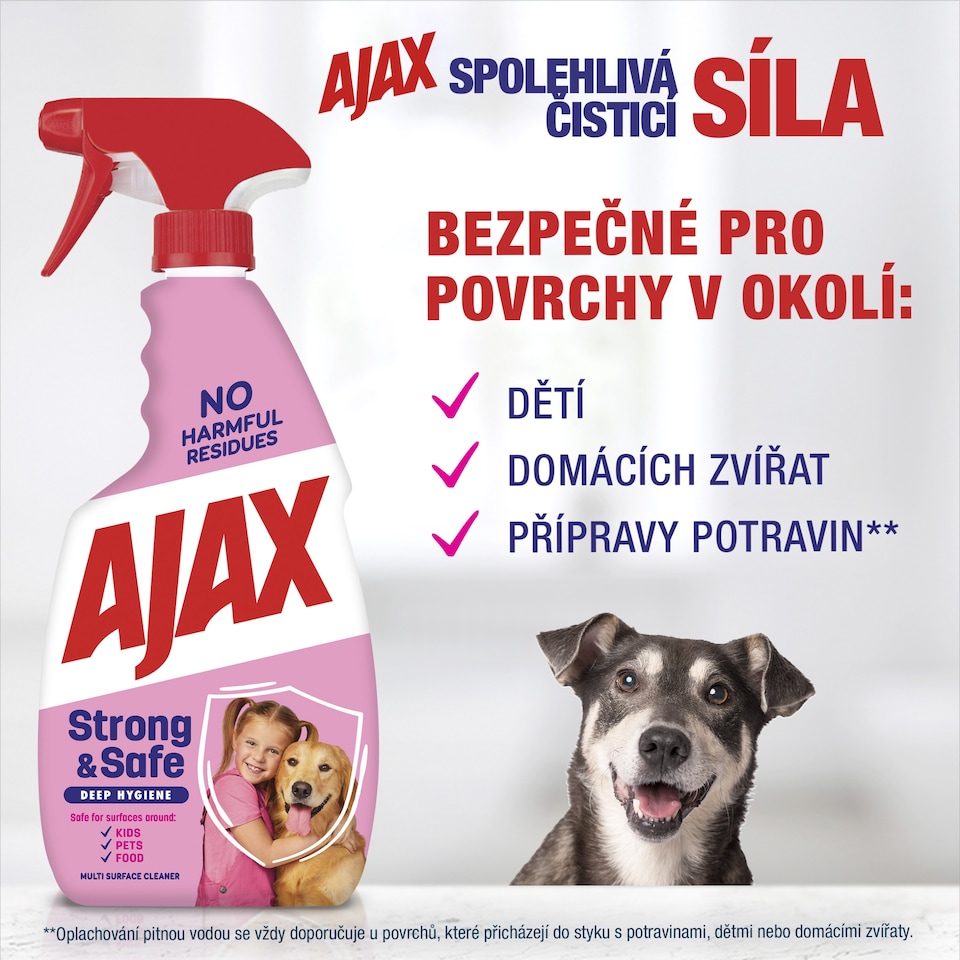 Obrázek 1 pro produkt Ajax Strong & Safe víceúčelový čisticí prostředek ve spreji 500 ml