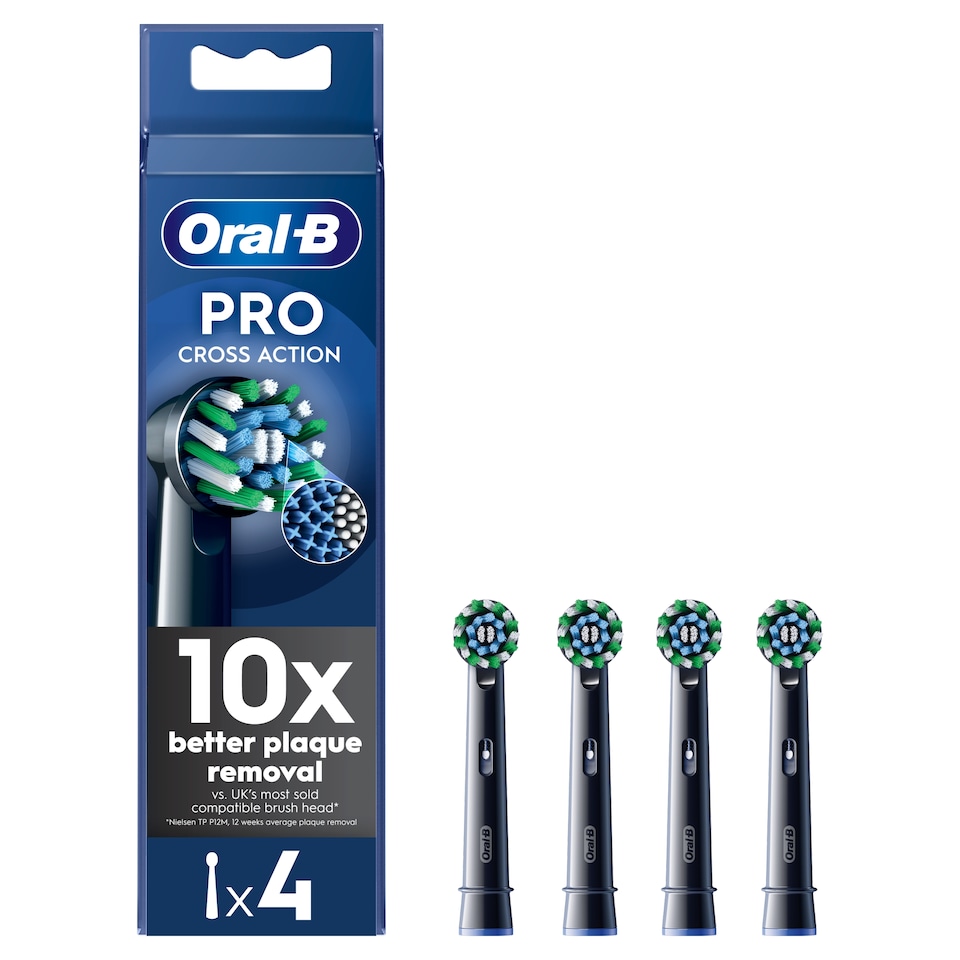 image 1 of Oral-B Pro C/Actn Black Refill Heads 4 Pack