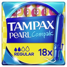 Tampax Pearl Compak Regular Applicator Tampons 18