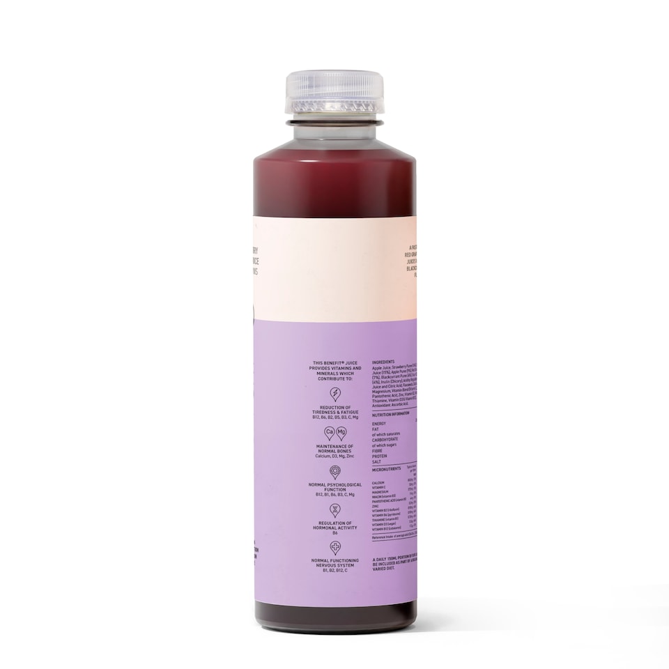 image 1 of BENEFIT MENOPAUSE BERRIES, CHERRY & BEETROOT JUICE + MULTIVITAMINS 750ML.