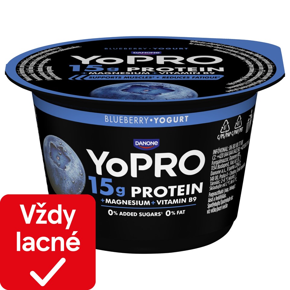 image 1 of YOPRO Low-fat yogurt - Blueberry 160g