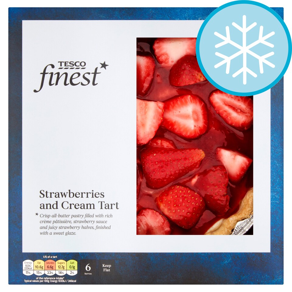 Tesco Finest Strawberries And Cream Tart 537G