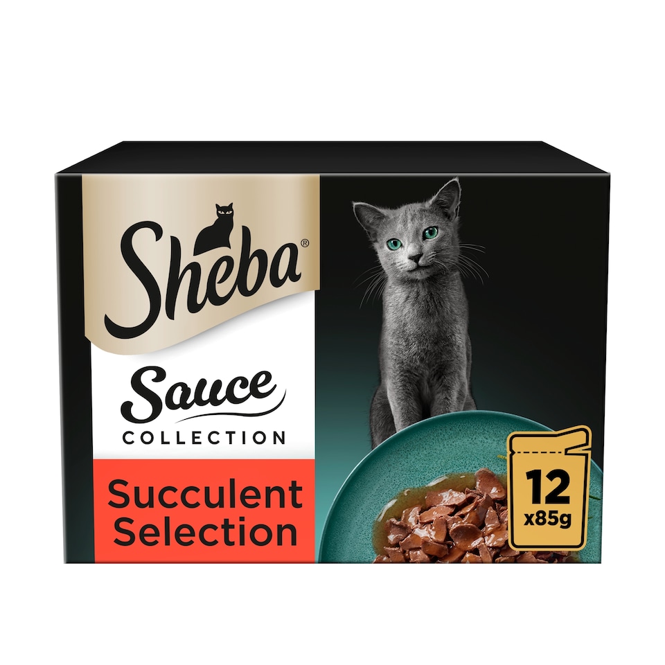 image 1 of Sheba Sauce Collection Wet Cat Food Succulent selection 12x85g
