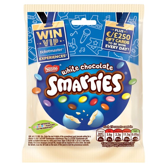 Nestle White Chocolate Smarties 100G Tesco Groceries