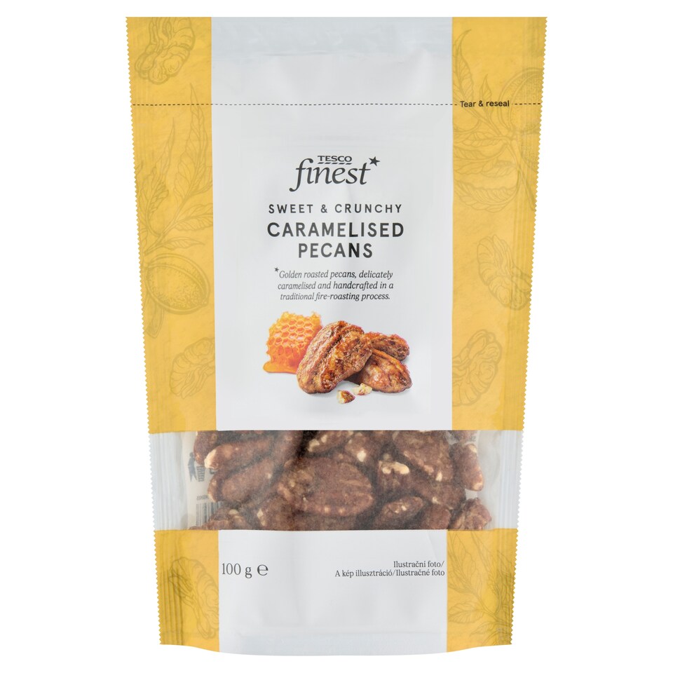 Tesco Finest Pražené karamelizované jadrá pekanových orechov 100 g