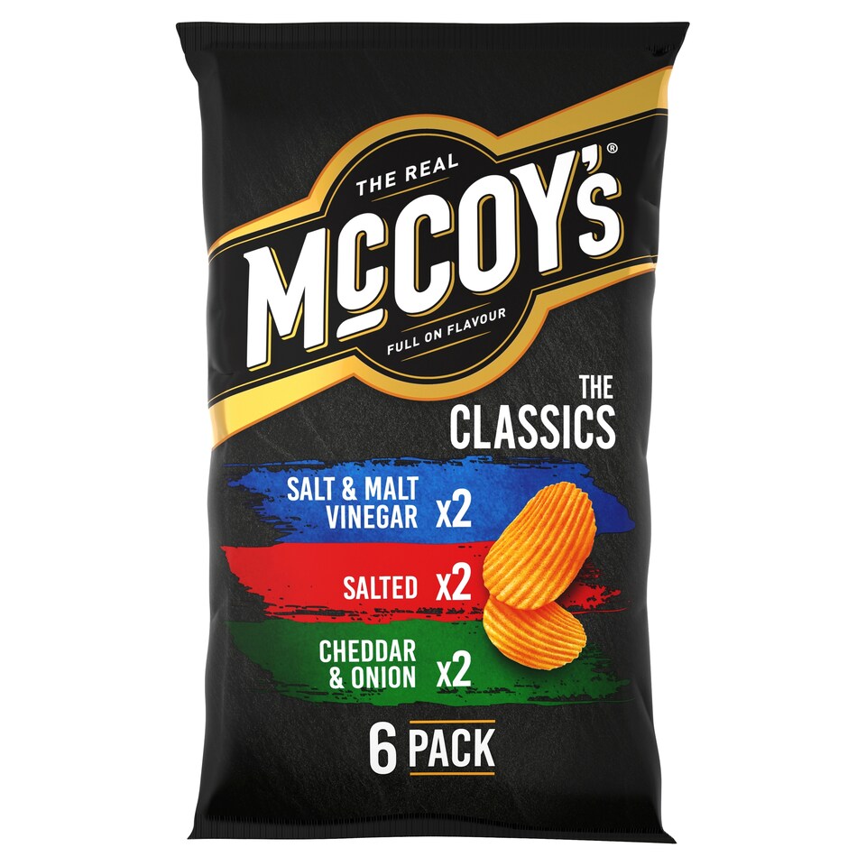 image 1 of Mccoy's Classic Variety Crisps 6X25g