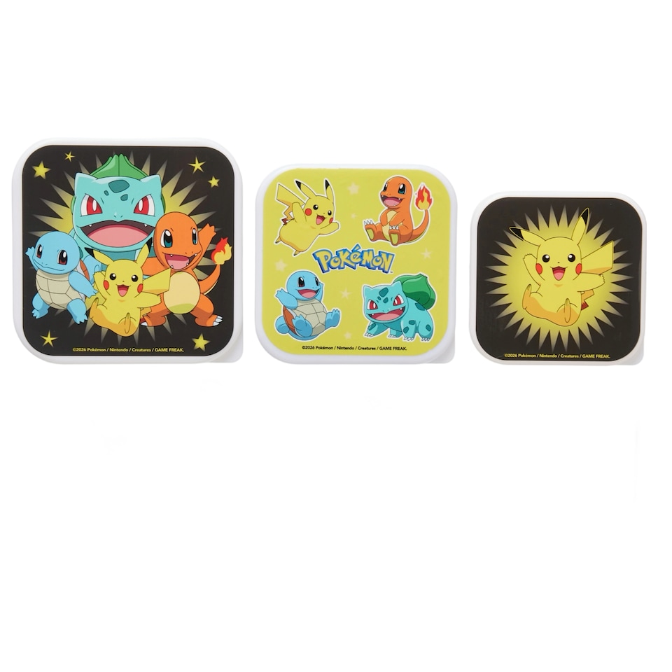 image 1 of Pokemon Lunch Snack Box Set of 3