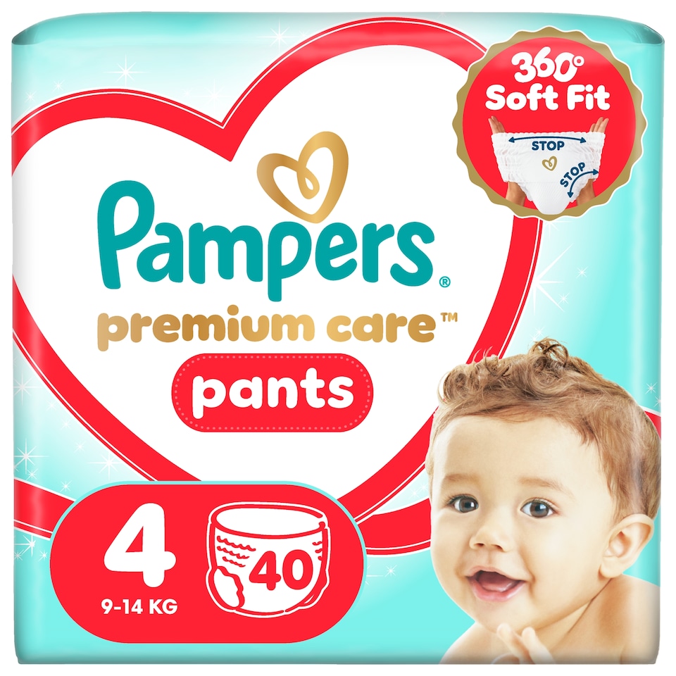 image 1 of Pampers Premium Care Pants Size 4, 40 Diapers, 9kg-15kg