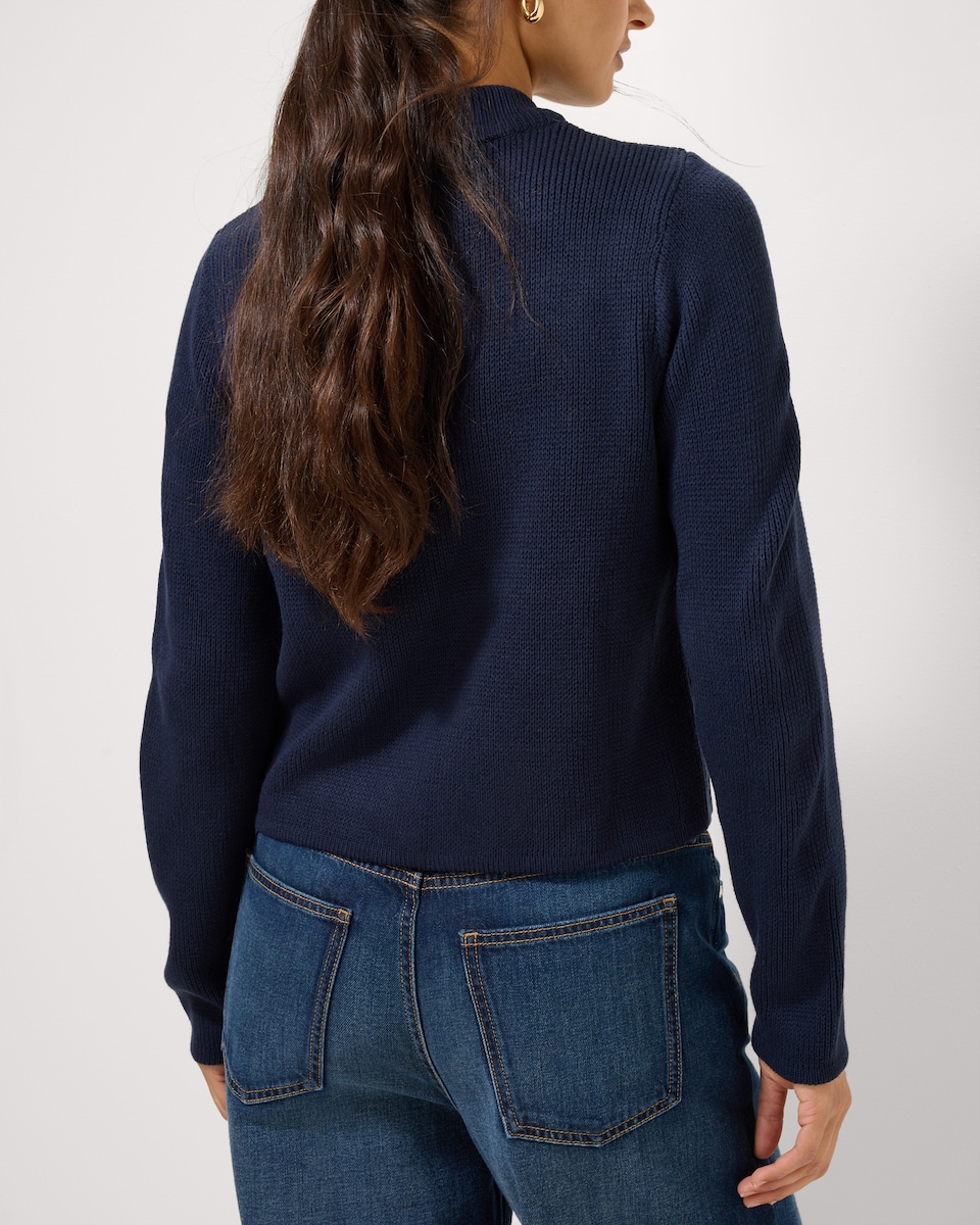 image 1 of F&F Military Style Cardigan in Navy