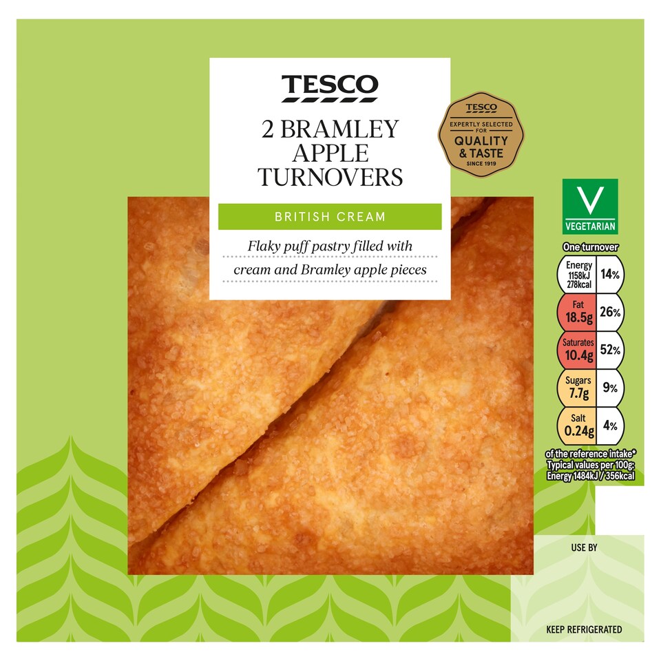 Tesco 2 Bramley Apple Turnovers