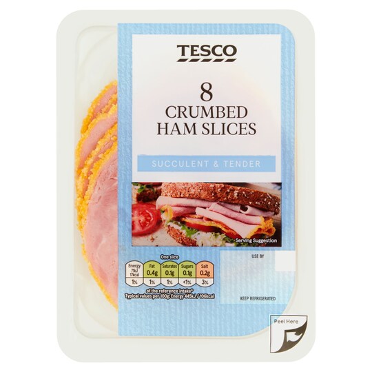 Tesco Crumbed Ham 125G Tesco Groceries