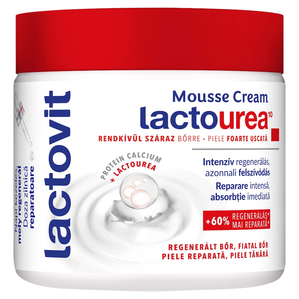 Lactovit Lactourea¹⁰ Mousse Cream testápoló rendkívül száraz bőrre 400 ml