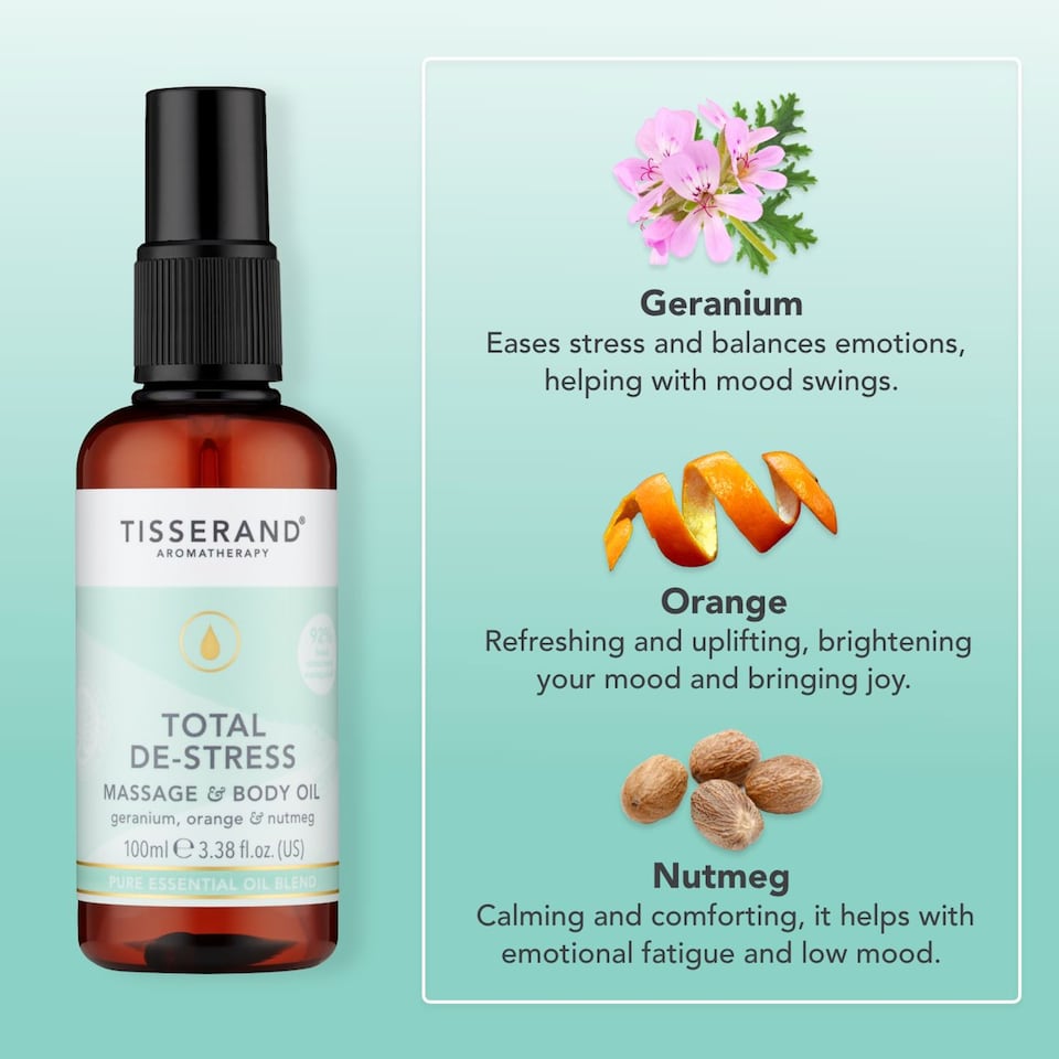 image 1 of Tisserand Total Destress Massage And Body Oil 100Ml
