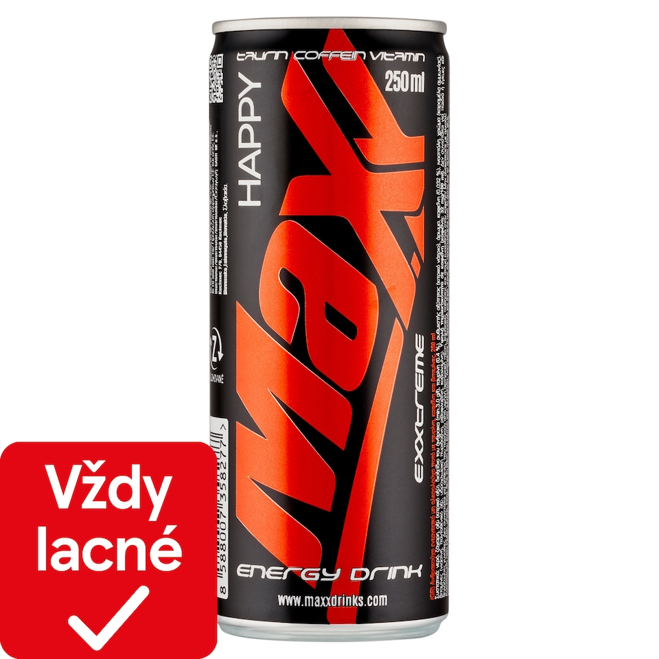 obrázok 1 z Maxx Exxtreme Happy sýtený energetický nápoj 250 ml