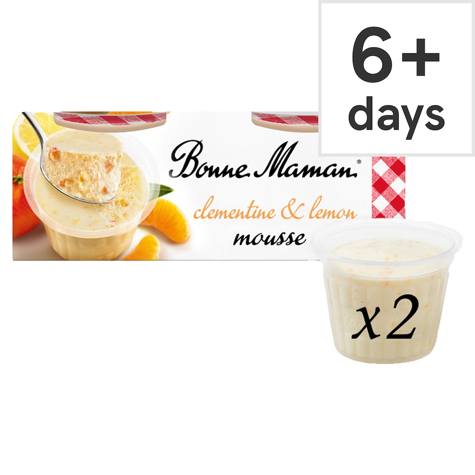 image 1 of Bonne Maman Clementine & Lemon Mousse Dessert 2x70g