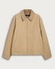 image 4 of F&F Pure Cotton Corduroy Collar Zip Front Jacket in Stone